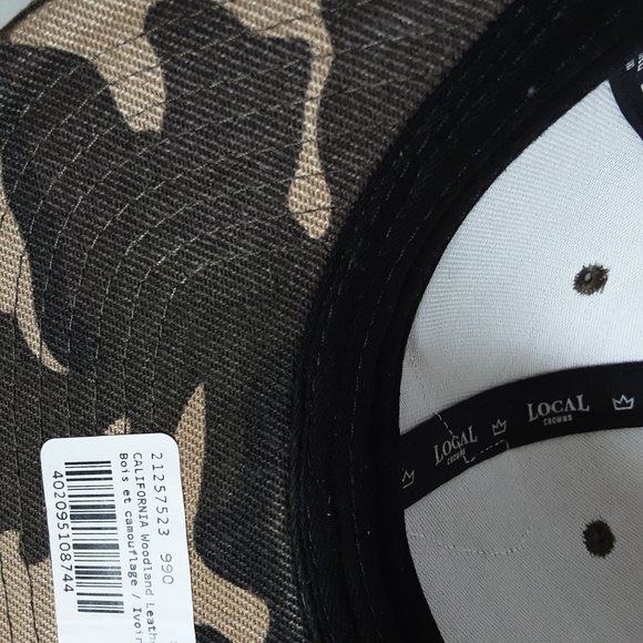 Local Crowns California Woodland Leather State Patch Trucker Snapback Adjustable - Picture 5 of 7